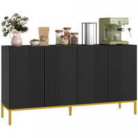 HOMCOM Sideboard Buffet Cabinet with Adjustable Shelves, Soft-Close Doors