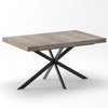 Ethan Retro Rectangular Extendable Dining Table with Hidden Storage,Grey