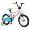 Costway 14\" Kids Bike With Adjustable Saddle Handlebar Removable Training Wheels Handbrake Pink