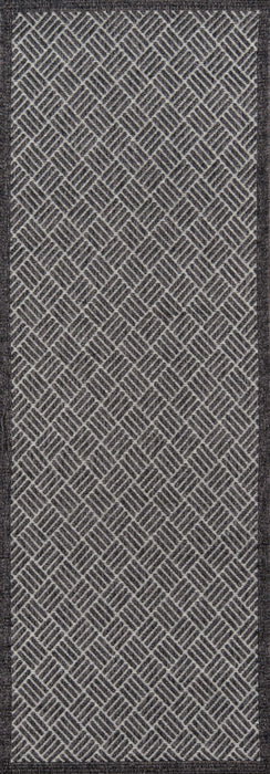 Eve Contemporary 2'0\" x 10'0\" Runner Rug in Grey Indoor Area Rug