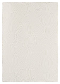Velvet Crescent Cream Washable Shag Area Rug 5'x7' Indoor Area Rug