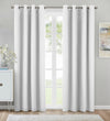 Thermaplus Kelly White Blackout Grommet Curtain Panel - 52 x 95