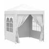 Outsunny 6.6'x6.6' Pop Up Gazebo Canopy Tent With Sidewalls, Instant Sun Shelter, With Carry Bag, For Outdoor, Garden, Patio, White