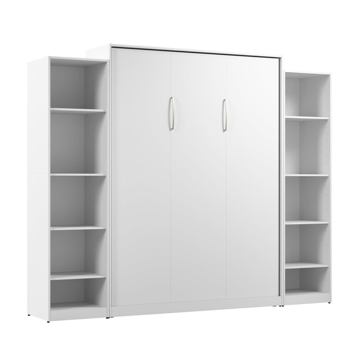 Bestar Claremont 10-Shelf Queen Murphy Bed - White