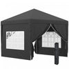 Outsunny 10'x10' Outdoor Pop Up Party Tent Gazebo Canopy With Carrying Bag (black)