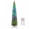 HOMCOM 7.5ft Christmas Tree with DIY Synchronized LEDs, Xmas Tree, Green