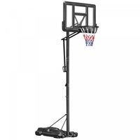 Soozier Mobile Basketball Stand Basketball Hoop With Height Adjustable