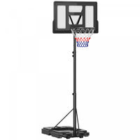 Soozier 7.5-10ft Portable Basketball Hoop With Wheels And 43