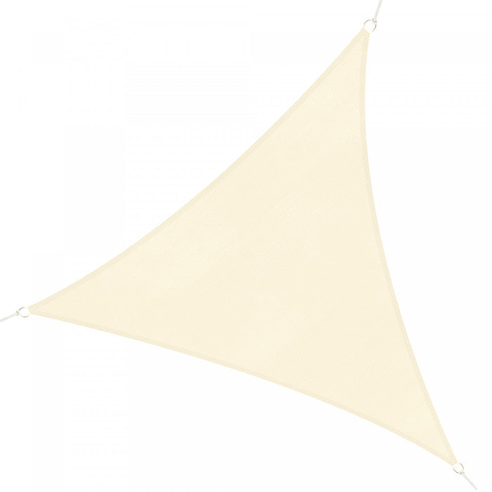 Outsunny Triangle 10' X 10' X 10' Outdoor Sun Shade Sail For Patio, Cream