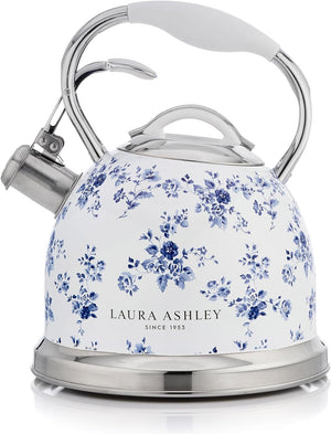Laura Ashley Stainless Steel Stovetop China Rose Tea Kettle - VQ-SBNK057-LACR-CA