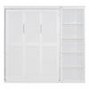 Jocelyn Space-saving Full Murphy Bed With Shelves - White