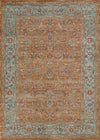 Hailey Traditional 7'10\" x 10'6\" Area Rug in Orange Indoor Area Rug