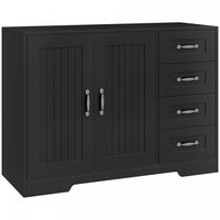 HOMCOM Sideboard Storage Cabinet with 2 Doors Cupboard and 4 Drawers