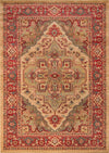 Lux Traditional 3'11\" x 5'7\" Area Rug in Ivory Indoor Area Rug