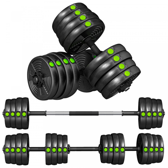 Soozier Adjustable Barbell & Dumbbells Set with Non-slip Handles, 66LBS