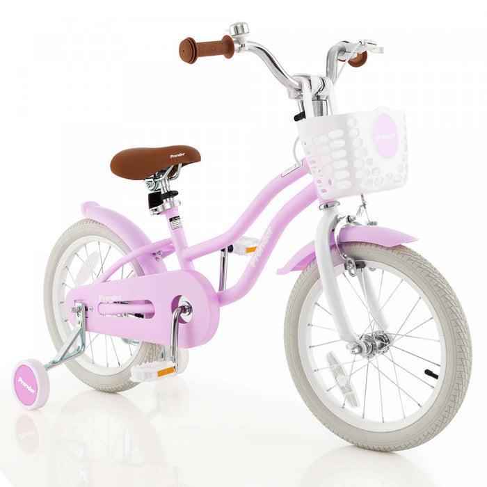 Costway 16\" Kids Bike Toddler Adjustable Bicycle With Training Wheel For 4-7 Years Old Girl