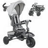 Qaba 6 in 1 Tricycle for Toddler, Kids Trike Converts Stroller to Toddler Bike, Adjustable Push Handle & Canopy, Rotatable Seat, Safety Harness, Brake for 1-5 Years Old, Grey