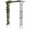 Outsunny Garden Arch, Outdoor Trellis Arbor for Climbing Plants, Black