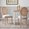 Ethan Solid Wood Rubberwood Dining Chair Set of 2 Pieces with Upholstered Seat,Grey