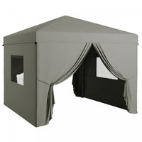 Outsunny 10' X 10' Pop Up Canopy Tent With Mesh Windows, Light Grey