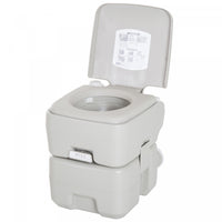 Homcom Outdoor Portable Travel Toilet Flushable Tank
