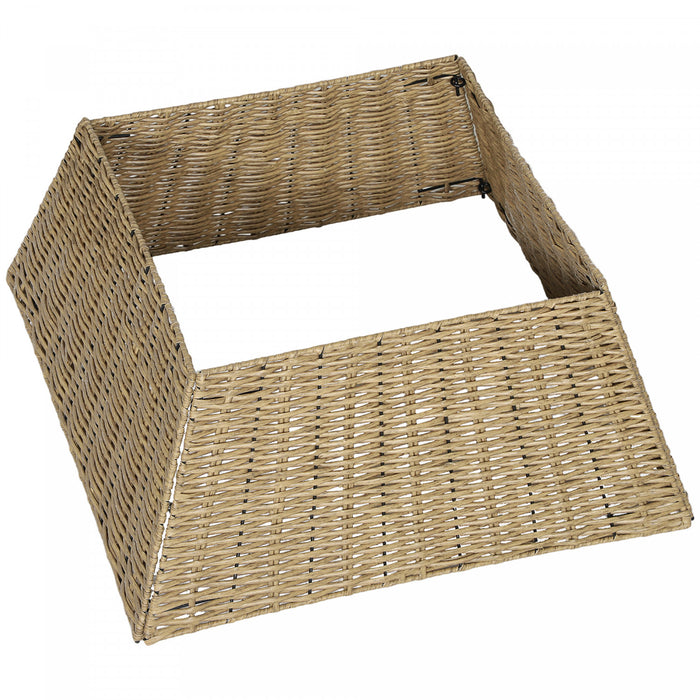 HOMCOM Rustic Christmas Tree Collar, Plastic Tree Base Cover