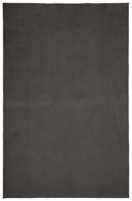 Elion Contemporary Charcoal Washable Rug 6'7\" x 9'0\" Indoor Area Rug