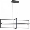 Dainolite Hildegard Horizontal Chandelier 55w Matte Black White Acrylic Diffuser Lamp