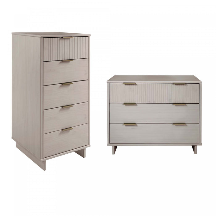 Granville Modern 2-Piece Dresser Set in Light Gray