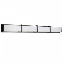 Dainolite Winston Vanity Light 72w Matte Black Light White Acrylic Diffuser Lamp