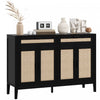 HOMCOM 53\" Sideboard Buffet Cabinet with Storage Drawers and Doors, Black
