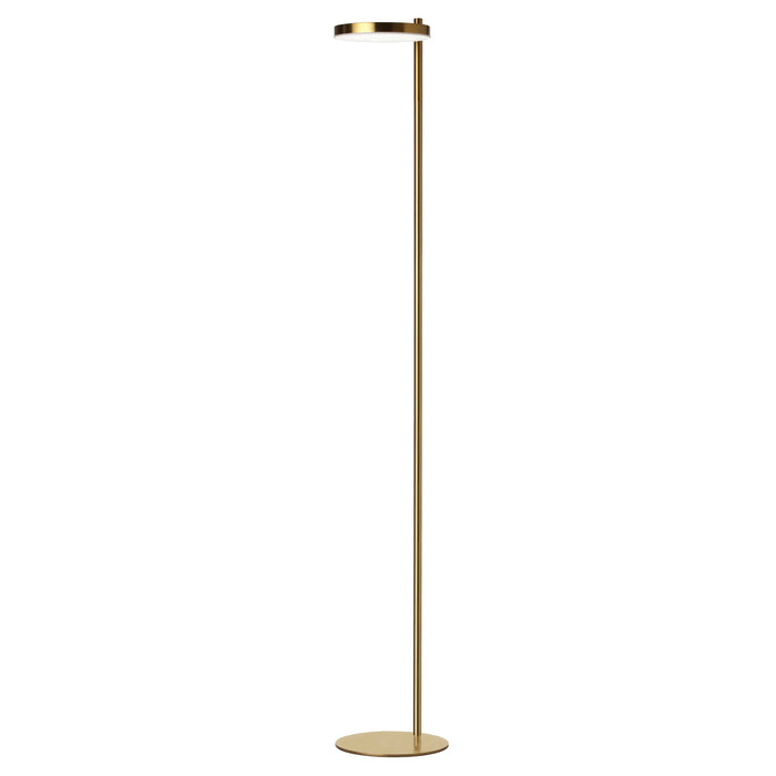 Dainolite Fia 1 Light LED Floor Lamp Aged Brass