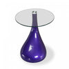 Lava Modern Glass Top End Table in Purple