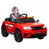 Qaba 12v Electric Car For Kids, Battery Powered Ride-On Kids Car Police Car With Remote Control, 4 Spring Suspension Wheels, Transport Wheel, Siren, Music, Light, Horn, Red