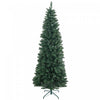 Homcom 7ft Tall Pencil Artificial Christmas Tree With Steel Base, Green