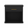 Clifford Traditional Nightstand in Black (1-Drawer)