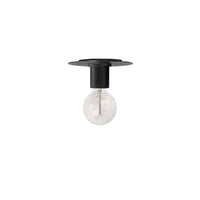 Dainolite Roswell 1 Light Flush Mount Medium Matte Black Lamp