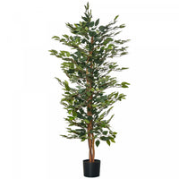 HOMCOM 5FT Artificial Ficus Tree for Indoor Decoration
