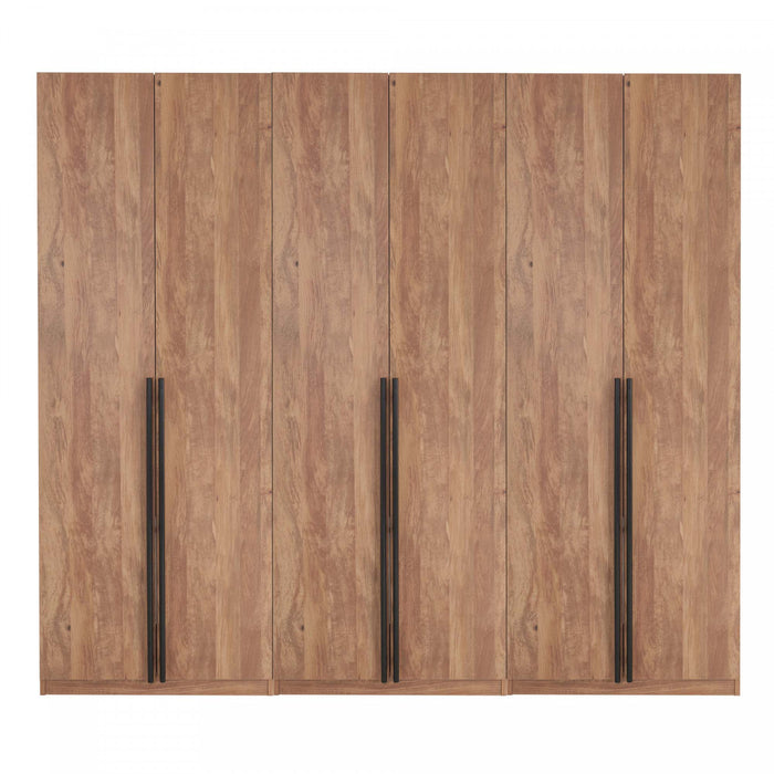 Lee Modern 32\" Wardrobe Closet in Golden Brown - Set of 3 Armoire