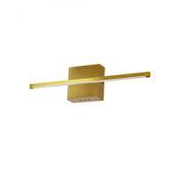 Dainolite Array LED Wall Sconce Horizontal 19w Aged Brass White Acrylic Diffuser Lamp
