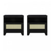 Sheridan Mid-Century Modern 22\" Nightstand in Black (1-Drawer) - Set of 2