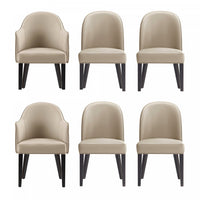 Hillman Modern 6-Piece Dining Chair Set in Sand 