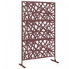 Outsunny Outdoor Privacy Screen, Freestanding Outdoor Divider, Dark Brown