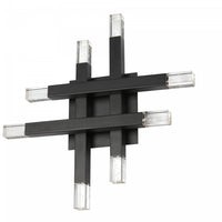 Dainolite Francesca Wall Sconce 24w Matte Black Acrylic Diffuser Lamp
