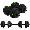 Soozier Adjustable Barbell & Dumbbells Set with Non-slip Handles, 55LBS