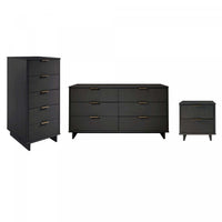 Granville Modern 3-Piece Dresser Set in Charcoal Gray 