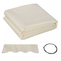 Outsunny 11' X 8' Retractable Awning Fabric Replacement Outdoor Sunshade Canopy Awning Cover, Uv Pro