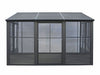 Florence - Wall Mounted Solarium 8x12 Metal Roof In Black