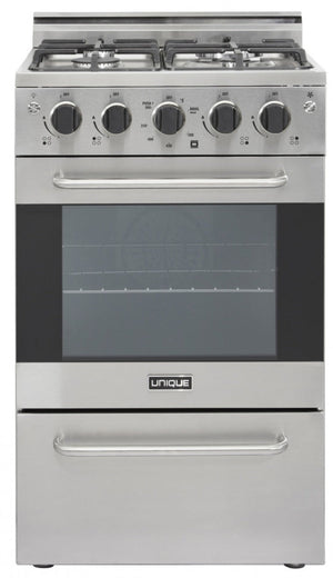 Prestige by Unique 20-Inch Convection Gas Range - UGP-20V PC1 S/S 