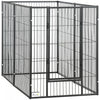 Pawhut 6 Panel Dog Playpen Dog Pen Metal Pet Fence For Outside Indoor, Adjustable Width, Heavy Duty Steel Frame, 32.5\"-59\"w X 24\"d X 40''h Black